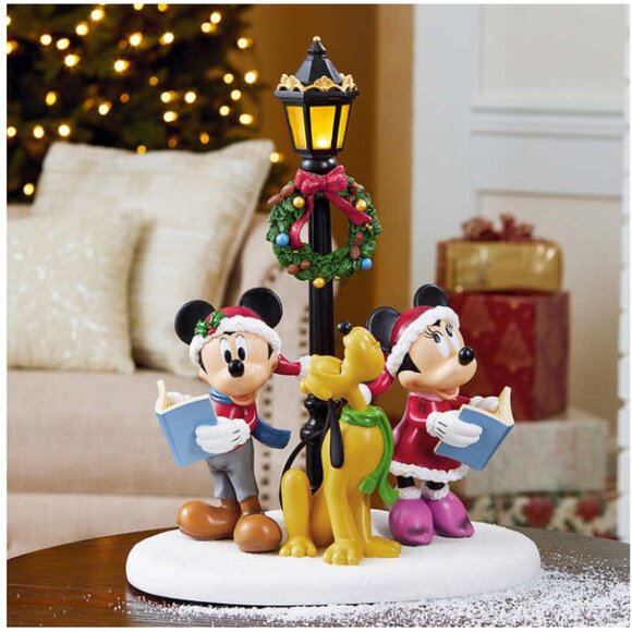 Disney Holiday Carolers Trio Mickey Minnie Goofy Light Up Musical Christmas Deco - Picture 2 of 6